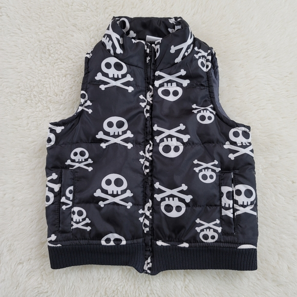 Disney Skull And Crossbone Puffer Vest Jacket - Picture 10 of 10